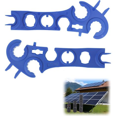 1 paire de clés à douille solaire, clé de déconnexion solaire 8-en-1 pour tous les modèles de connecteurs solaires, outil de connecteur MC4 pour l'entretien des connecteurs solaires (1/5)