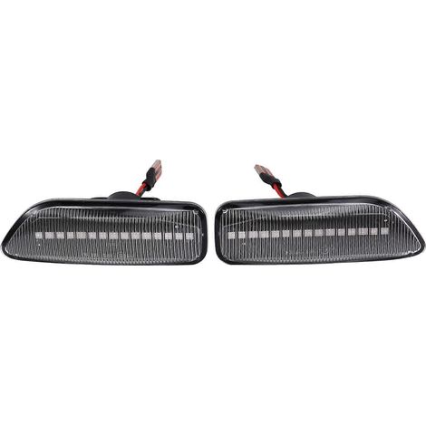 Lot de 2 feux de position latéraux dynamiques à LED transparents pour Volvo S80 XC90 XC70 V70 S60 (2001-2009) (1/5)