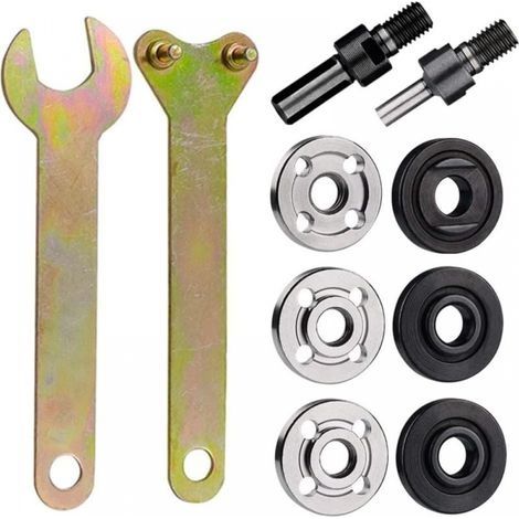 Kit de Convertisseur de Perceuse Électrique en Meuleuse d'Angle, 6mm & 10mm Bielle de Conversion de Perceuse à Main avec Clé, Set Adaptateur de Mandrin pour Ponçage Meulage Polissage (1/5)