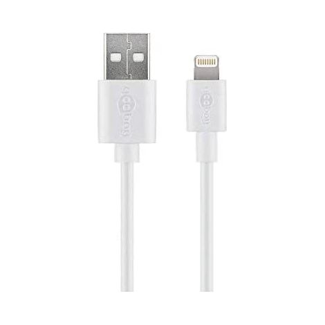 Goobay 54600 cable de conector Lightning 1 m Blanco