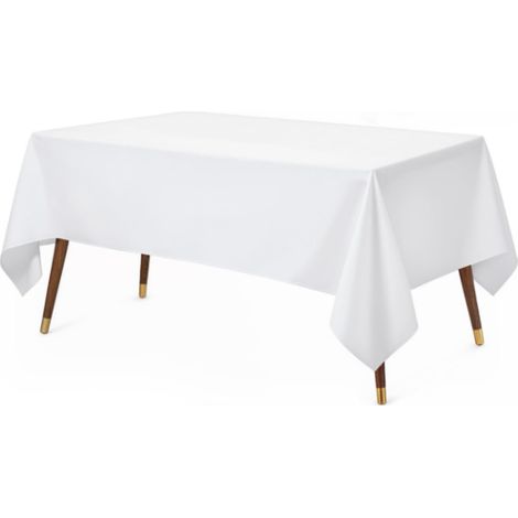 Nappe blanche, nappe unie, nappe blanche en polyester nordique, nappe pour mariage en extérieur,153cm260cm (1/5)