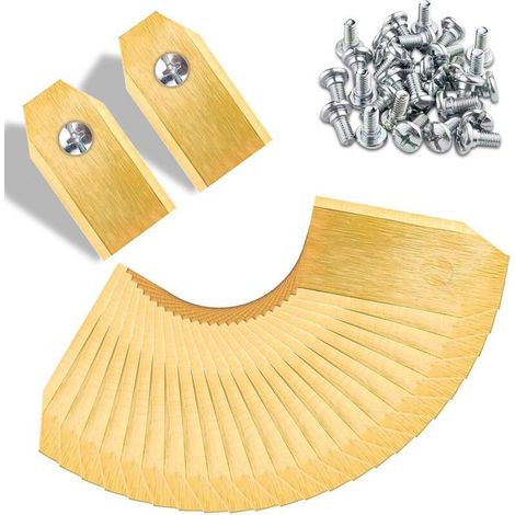 30 pièces Lame Robot Tondeuse Inoxydable, Lames de Rechange Universelles avec 30 Vis, Lame Tondeuse 0.75 mm, Couteau de Rechange pour Toutes Les Tondeuses à Gazon, Automower (1/5)