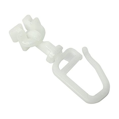 Gardinia 31552 Cursore Rotante per Binario, Metallo, Bianco, 15.7x8.5x0.1 cm, 20 unità (1/4)