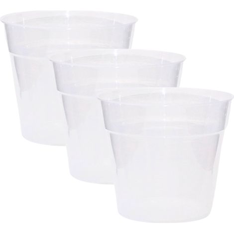 Transparente 23-cm-Pflanztöpfe – mit Abflusslöchern – ideal für Sämlinge, Sukkulenten oder Wasserpflanzen – praktisches Set