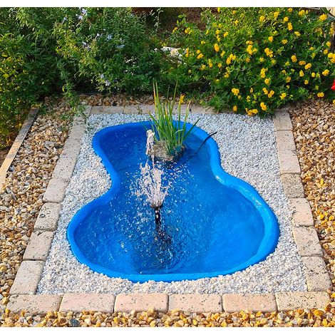 Laghetto Artificiale da Giardino 136x100x34 cm in Polietilene 220 Litri Azzurro (1/4)