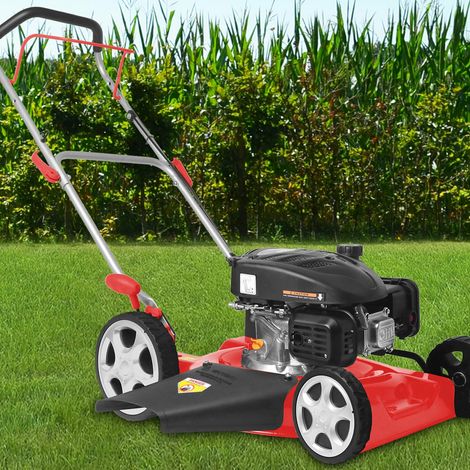 Tondeuse thermique 51 cm – Moteur monocylindre 4 temps – Hauteur de coupe 30-80 mm – Fonction paillage et éjection latérale – Hecht (1/5)