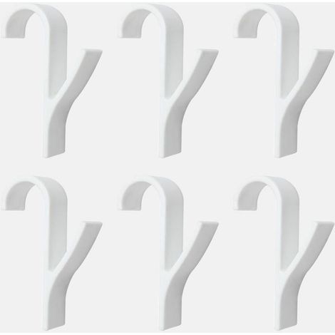 Crochet radiateur, Crochet radiateur sèche serviette, plastique blanc, Lot de 10 (1/5)