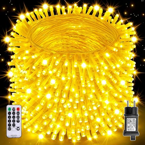Guirlande Lumineuse Exterieure, 40m 400LEDs Guirlande Lumineuse Noel Intérieur et Extérieur étanche IP44, 8 Modes avec Télécommande pour Noël, Chambre, Décoration Sapin de Noel (1/5)