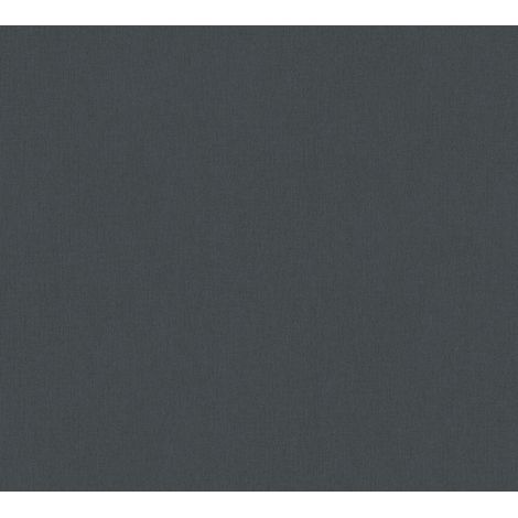 Papier peint noir lavable idéal pour chambre d'adulte Tapisserie murale anthracite unie intissée Papiers peints modernes effet textile (1/4)