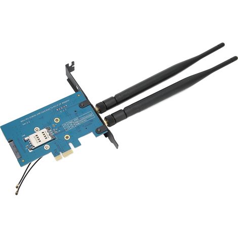 Adaptateur Mini PCIe compatible multisystème, interface d'alimentation 4 broches, format compact (1/5)