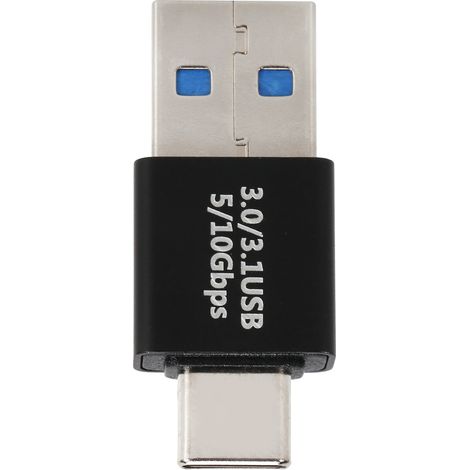 Adaptateur USB 3.0 Mâle vers USB-C Mâle Haute Vitesse, Synchronisation des Données et Charge Rapide Compatible OTG (1/5)