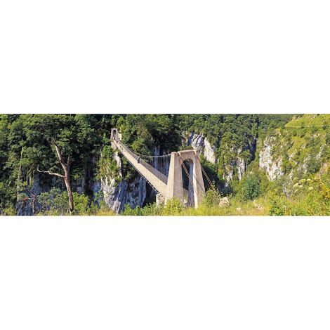 Tableau sur toile passerelle d'Holzarte 30x97 cm - Impression sur Toile Murale Décorative - Image imprimée en HD sur Toile - Toile sur Châssis en Bois FSC - Fabriqué en France (1/4)