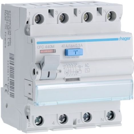 HAGER CFC440M  Differenziale 4P 40A 300mA tipo-AC
