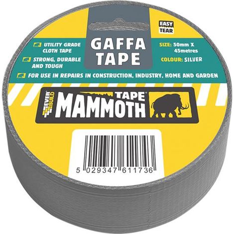 Everbuild Silver Gaffa Tape 50mm x 45m Heavy-Duty Adhesive Tape (1/3)