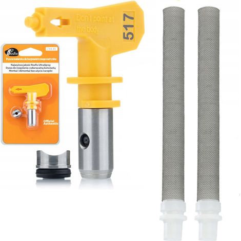 Boquilla Rosfix Ultra Spray para pintar Modelo 517 + 2X Filtro de dedos de malla 60 blanco para unidad de pintura 1 ud.