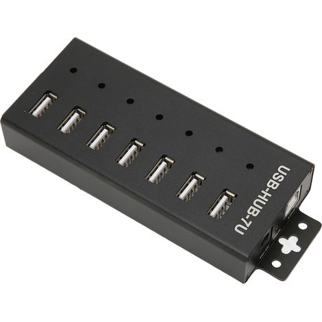 Concentrateur USB Industriel 7 Ports avec Alimentation Secteur et Protection Surtension - Hub USB 2.0 Renforcé (1/5)