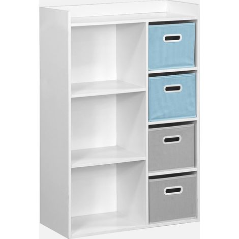 Mueble infantil con 4 cestas de terciopelo