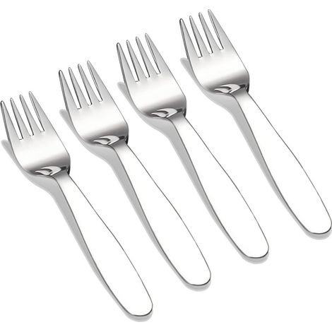 Kindergabeln Set 4 Stück 18/8 Edelstahl 15cm Silber spülmaschinenfest (1/5)