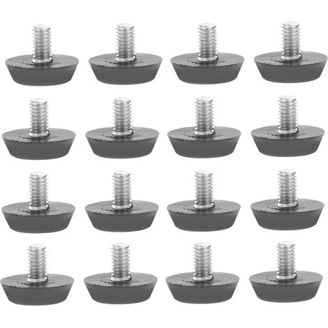 100 Piece Adjust Furniture Levelers Leveling Plastic Alloy Black Piece
