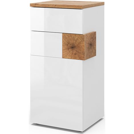 Meuble de rangement de salle de bain Eden, Blanc, 40 x 84 cm, Vicco