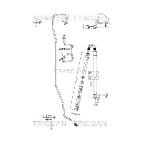 Tuyau hydraulique, direction TRISCAN 8516 16048 FORD 1377190 1424624 1459730
