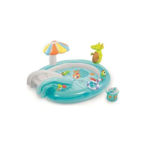 PISCINA GONFIABILE GATOR PLAY CENTER   +2 ANNI  cm.201x170x84h.  peso kg.3,9 (57165)    INTEX