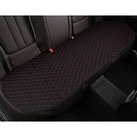 Coprisedile auto, sedile posteriore, in lino traspirante, beige, 134 x 50 cm (1/5)
