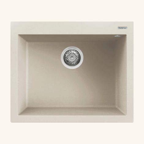 Évier granit beige Luisina QUADRILLE 1 bac 610x500 (1/5)