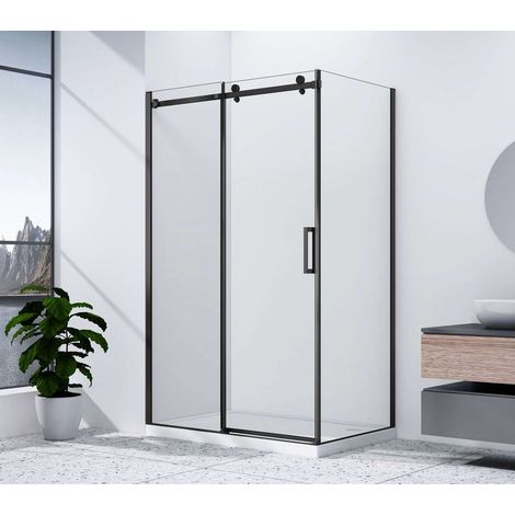 Gelco Dragon - Cabina de ducha 120x90 cm, negro/vidrio transparente GD4612B-02 (1/5)