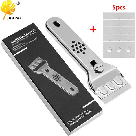 Grattoir de nettoyage en acier inoxydable pour les murs, les sols et les carrelages de cuisine  outil portable pour enlever les adhésifs et nettoyer.