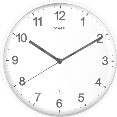 Maul 9054602 Funk Wanduhr 30.5 cm x 300 mm x 25 mm x 5 cm Weiß