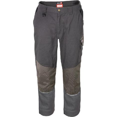 Kwazar, modelo WH680OS, Pantalones de trabajo grafito, Talla LD, ideales para trabajos pesados, cómodos y resistentes, protección de alta calidad, material duradero