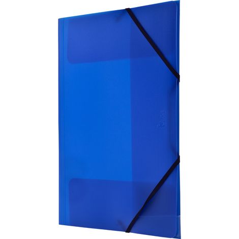 Cartellina in PP con angoli elasticizzati. Formato A4, colore blu. (1/2)