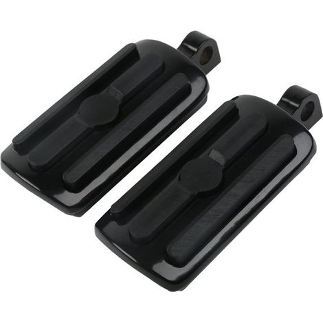 Estriberas universales de 10 mm para motocicleta, aptas para Harley Road King FLHR 1995-2020 y Road Glide 2015-2020 (Negras) (1/4)