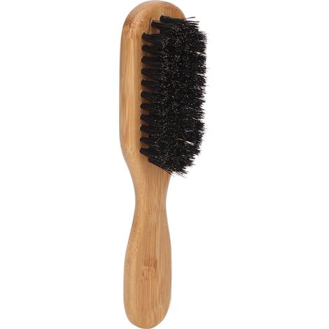 Brosse à barbe renforcée, poils souples et doux pour la peau, manche ergonomique en bambou, portable pour hommes, entretien confortable de la barbe. (1/5)