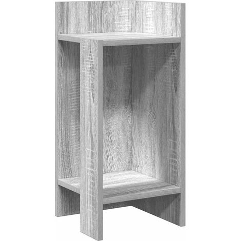 Maison Exclusive - Mesa auxiliar con estante gris sonoma 25,5x27x