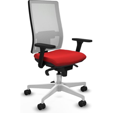 Sedia ufficio piqueras y crespo ergonomica bianco rete similpelle