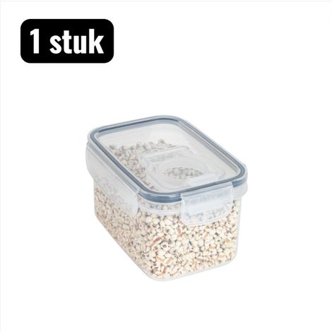 Boîte de rangement alimentaire hermétique pliable et empilable avec couvercle capacité 0,8 L pour riz et aliments dans les placards de cuisine couleur transparente 1 pièce (1/5)