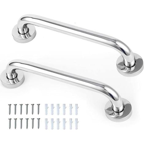 (2 pièces) Rampes de toilettes en acier inoxydable SUS304 - Rampes de 30 cm (1/5)