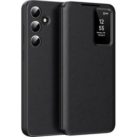 Étui portefeuille Smart View pour Samsung Galaxy S25 FE, noir