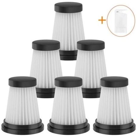 Lot de 6 filtres HEPA de rechange pour aspirateur sans fil pour Moosoo K12 K12 Pro K13, pour Genius Invictus One 1.0 X7 / 2.0, pour Foxnovo 13KPA accessoires de filtre pour aspirateur main (1/5)
