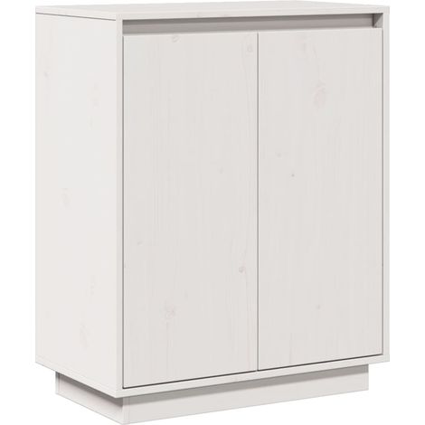 Aparador cómoda cómoda armario mueble organizador cocina salón salón 60 x 34 x 75 cm madera maciza de pino blanco 020030347