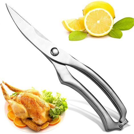 Ciseaux de cuisine multifonctions, ciseaux à volaille professionnels tranchants en acier inoxydable (1/5)