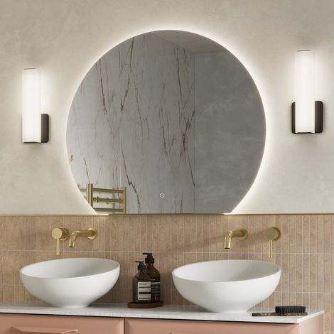 Signature Enzo Round Back-Lit LED Bathroom Mirror with Demister Pad 700mm H x 800mm W (1/4)