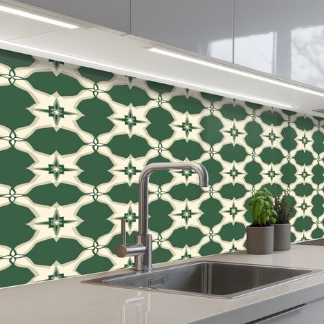 SCHIENALI CUCINA Piastrella - Classica - Verde 150x60 cm (1/5)