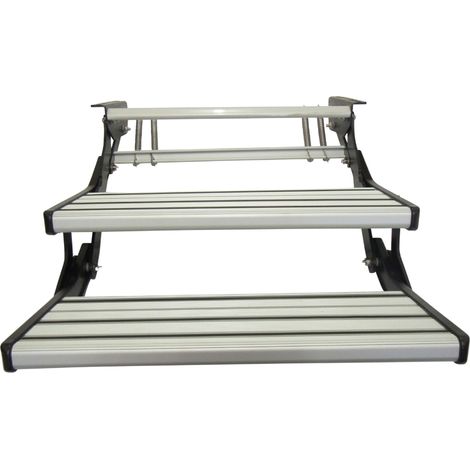 Motorhome Caravan Pull Out Steps (Manual Folding Double Foot Doorsteps)