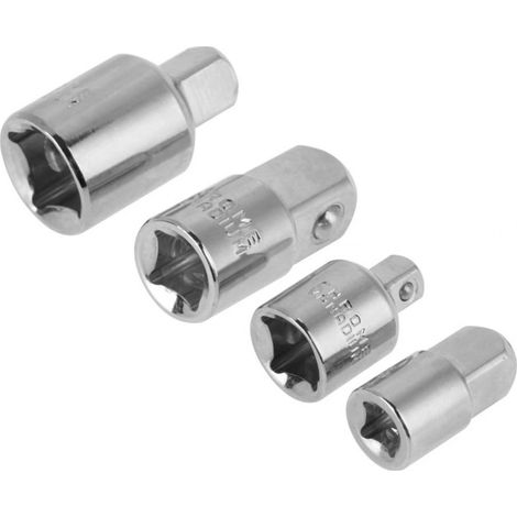 Adaptateur De Douille - Acier Chrome-Vanadium - 1/2" 3/8" 1/4" - Pour Clés À Douilles - Lot De 4 (1/5)