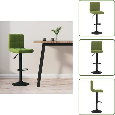 Tabouret de bar Vert clair Velours - Tabouret De Bar - Tabourets De Bar - Chaise De Comptoir - Chaises De Comptoir (1/5)
