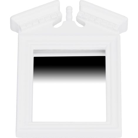 Miroir de coiffeuse pour maison de poupée à l'échelle 1:12, design élaboré, miroir blanc pour salle de bain miniature. (1/5)