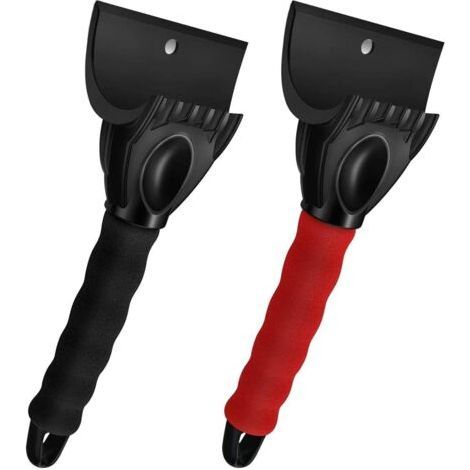 Lot de 2 grattoirs à glace professionnels avec poignée antidérapante pour pare-brise et vitres (1/5)